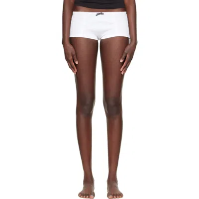 Hommegirls Cotton Rib Boyshorts In White