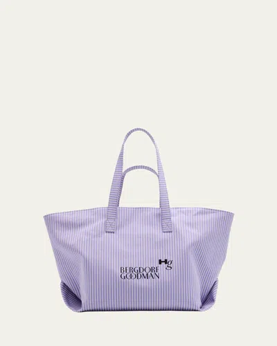 Hommegirls X Bg Stripe Twill Bonded Tote Bag