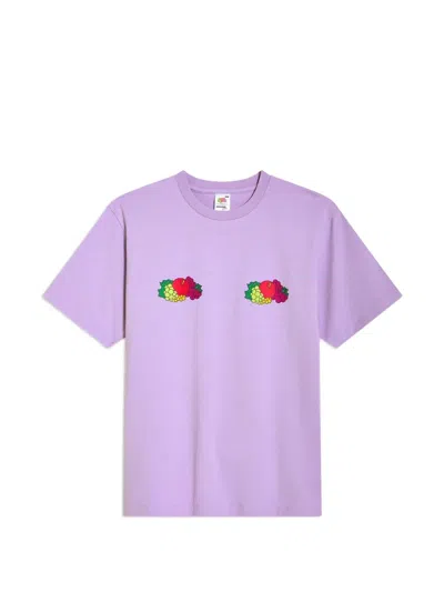 Hommegirls X Fruit Of The Loom Fruit-print T-shirt In Purple