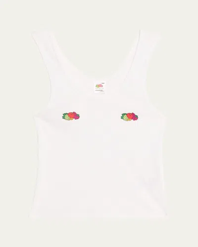 HOMMEGIRLS X FRUIT OF THE LOOM FRUITY DOUBLE-LOGO CLASSIC TANK TOP