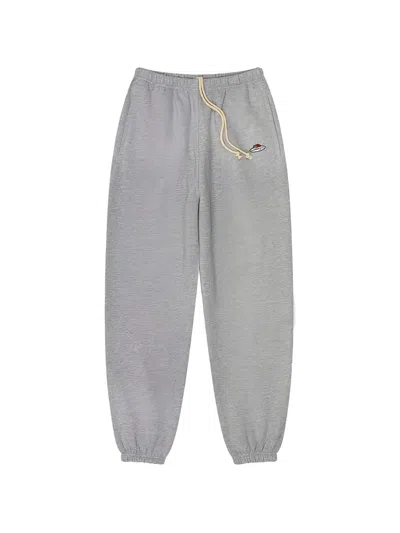 Hommegirls X Fruit Of The Loom Logo-patch Drawstring Track Pants In Gray
