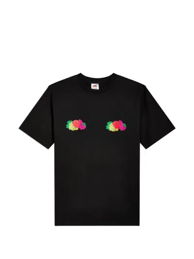 Hommegirls X Fruit Of The Loom Logo-print T-shirt In Black