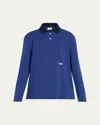 Hommegirls X Fruit Of The Loom Long-sleeve Polo Shirt In Blue