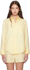 Hommegirls Yellow 70's Pocket Shirt In Yellow Stripe