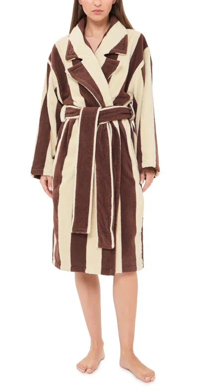 Hommey Stripe Robe Tiramisu