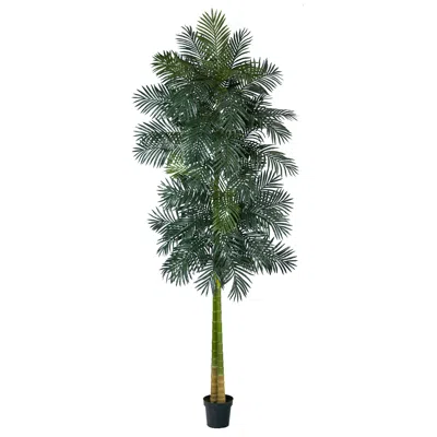 Homplanti 10' Double Stalk Golden Cane Artificial Palm Tree