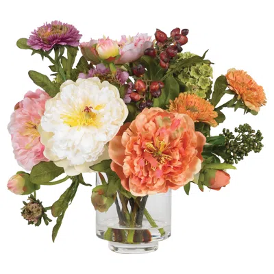 Homplanti 10" Peony Arrangement In Multi