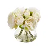 Homplanti 10" Peony Artificial Arrangement In Vase