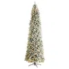 Homplanti 10' Slim Flcked Montreal Xmas Tree W/2420 Tips And 800 Leds