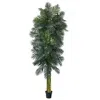 Homplanti 10' Triple Stalk Golden Cane Artificial Palm Tree