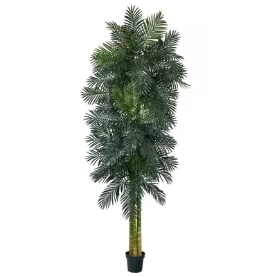 Homplanti 10' Triple Stalk Golden Cane Artificial Palm Tree