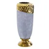Homplanti 11.5" Regal Stone Vase With Gold Accents