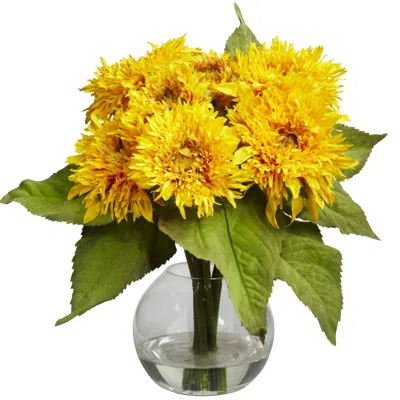 Homplanti 12" Golden Sunflower Arrangement