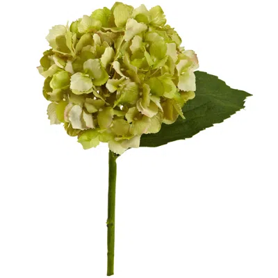 Homplanti 12" Hydrangea Artificial Flower (set Of 12) In Green