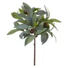 Homplanti 12" Olive Branch Artificial Plant With Berries (set Of 12)