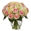 Homplanti 12" Rose And Hydrangea Bouquet Artificial Arrangement