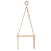 Homplanti 12" X 22" Macrame Hanger With Wood Shelf
