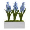 Homplanti 14" Hyacinth Artificial Arrangement In White Vase