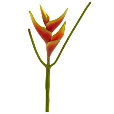 Homplanti 14'' Mini Heliconia Artificial Flower (set Of 6) In Green