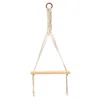 Homplanti 14" X 24" Macrame Hanger With Wood Shelf
