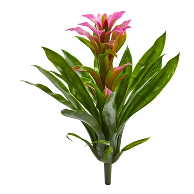 Homplanti 15" Bromeliad Artificial Flower (set Of 4)