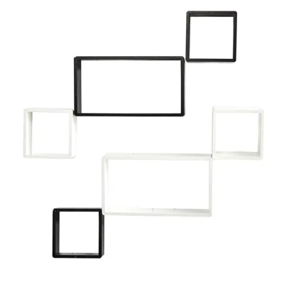 Homplanti 15" Modern Wall Art Decor Floating Shelves (set Of 6)