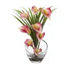 Homplanti 15.5" Calla Lily And Grass Artificial Arrangement In Vase