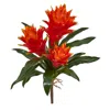 Homplanti 16" Triple Bromeliad Artificial Flower (set Of 6)