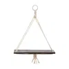 Homplanti 16" X 18" Macrame Hanger With Wood Shelf