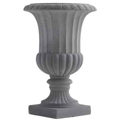 Homplanti 16.5" Decorative Gray Urn (indoor/outdoor)