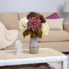 Homplanti 17" Peony Hydrangea & Dahlia Arrangement In Stoneware Vase