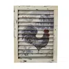 Homplanti 17" Rooster Window Shutter Wall Decor