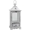Homplanti 17.25" Distressed Wooden Lantern With Drawers