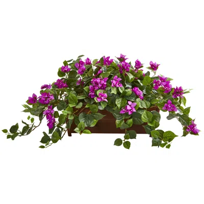 Homplanti 18" Bougainvillea Artificial Plant In Decorative Planter