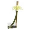 Homplanti 18" Calla Lily With Bamboo Artificial Arrangement