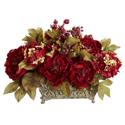 Homplanti 18" Peony & Hydrangea Arrangement