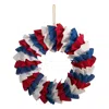 Homplanti 18" Red White And Blue Burlap Wreath