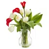 Homplanti 19" Calla Lily & Tulips Arrangement In Decorative Vase