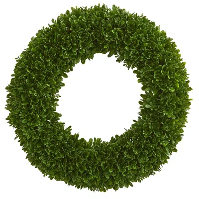 Homplanti 19.5" Tea Leaf Wreath Uv Resistant (indoor / Outdoor)