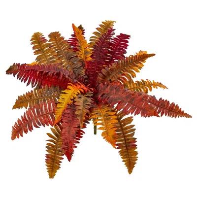 Homplanti 20" Autumn Boston Fern Artificial Plant (set Of 3