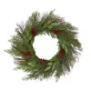 Homplanti 20" Cedar And Ruscus With Berries Artificial Wreath
