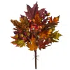Homplanti 20" Maple & Berries Artificial Flower Bouquet (set Of 3)