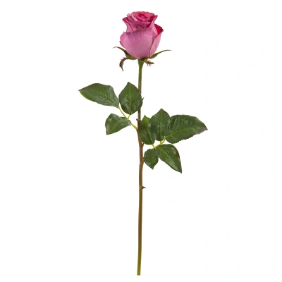 Homplanti 21" Rose Bud Artificial Flower (set Of 6)