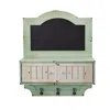 Homplanti 21.5'' Vintage Chalkboard Wall Organizer With Doors & Hooks