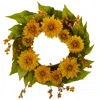 Homplanti 22" Golden Sunflower Wreath