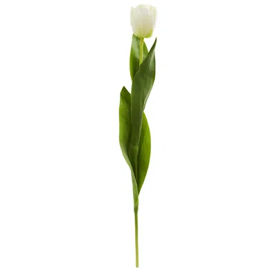 Homplanti 22" Tulip Artificial Flower (set Of 8) In Green