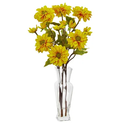 Homplanti 22" Zinnia Artificial Arrangement In Blue