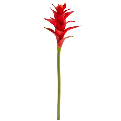 Homplanti 23" Star Bromeliad Artificial Flower (set Of 6)