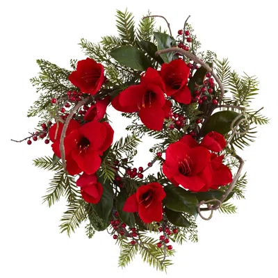 Homplanti 24" Amaryllis Wreath