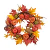 Homplanti 24" Autumn Pumpkin And Berries Artificial Fall Wreath